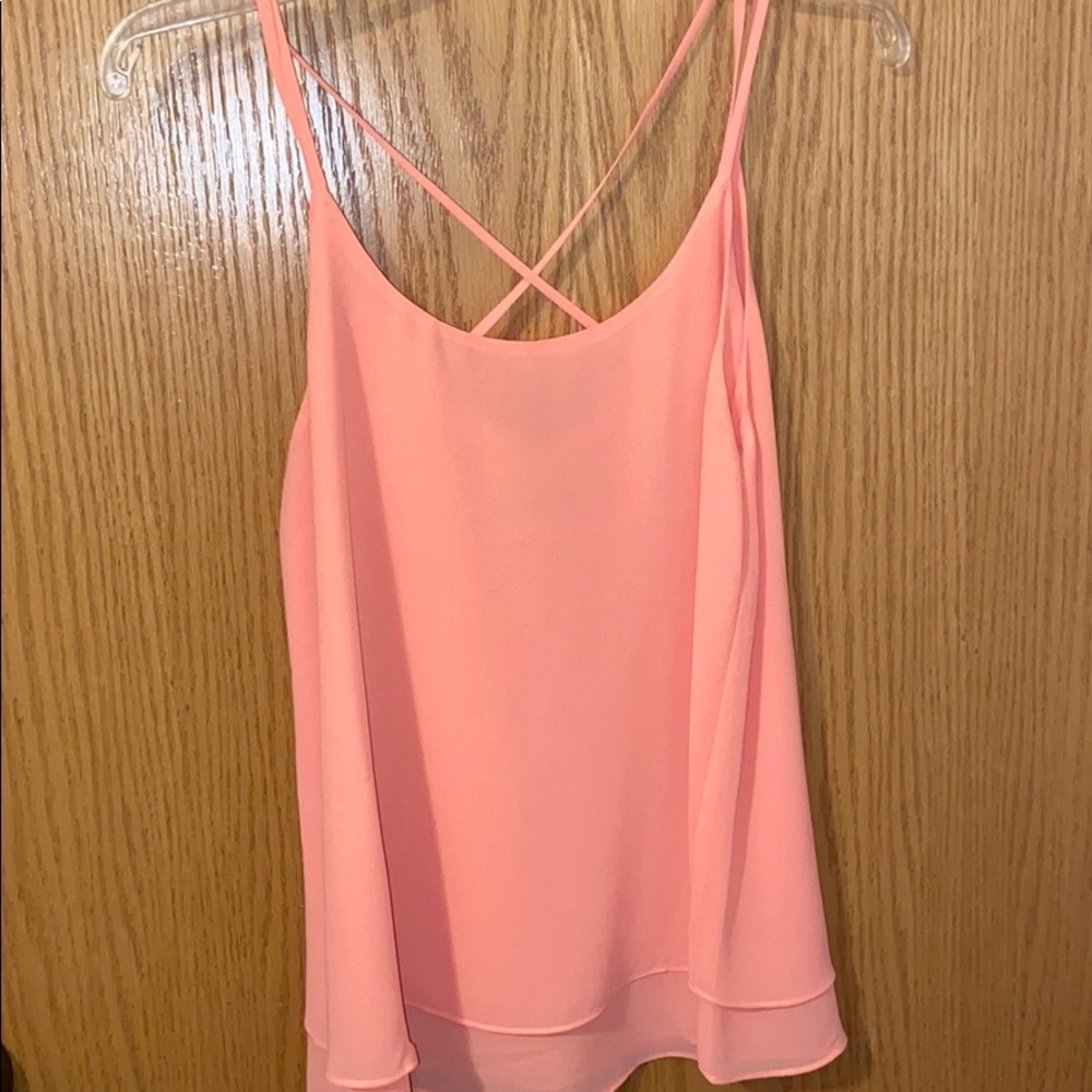 Peach layered tank top